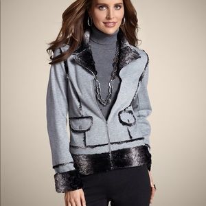 Chico’s Jacket with faux fur detail